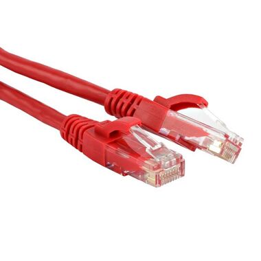 Патч-корд LANMASTER RJ45 - RJ45, 4 пары, UTP, категория 5е, 5 м, красный LAN-PC45/U5E-5.0-RD