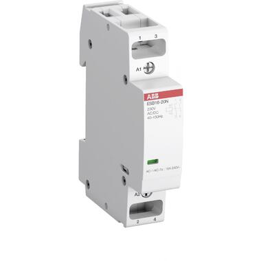 Контактор ABB ESB16-20N-06, модульный, 16А, АС-1, 2НО, катушка, 230В, AC/DC 1SBE111111R0620