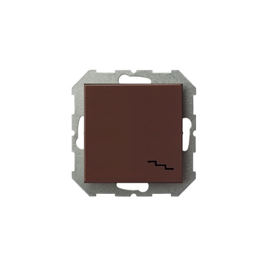 Проходной одноклавишный выключатель LIREGUS Эпсилон IP6 10-001-01 E/R коричневый, без рамки 28-137