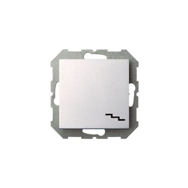 Проходной одноклавишный выключатель LIREGUS Эпсилон IP6 10-001-01 E/Mt серебро, без рамки 28-177