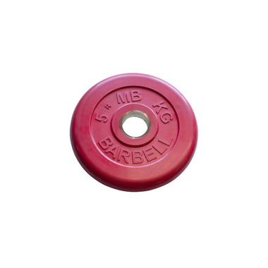 Обрезиненный диск Barbell d 51 мм, цветной, 5 кг 444