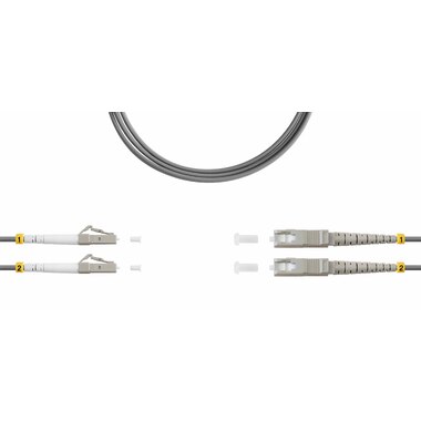Оптический патч-корд TopLAN дуплексный, MM 62,5/125, 2.0 м DPC-TOP-OM1-LC/P-SC/P-2.0