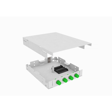 Оптический кросс TopLAN настенный, одномодовый укомплектованный КРНМ-Top-04FC/A-OS2-GY