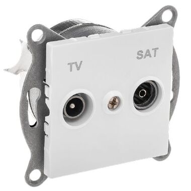 Механизм розетки GUSI ELECTRIC Ugra TV+ SAT, оконечной, СУ, белый С11TS1-001