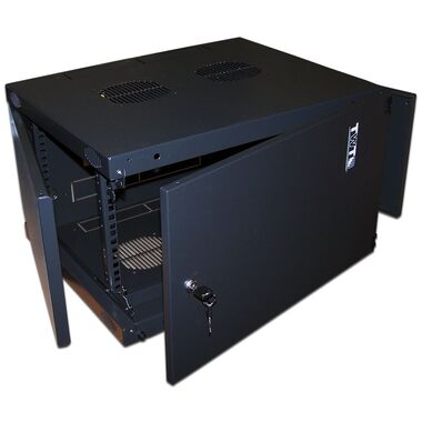 Настенный шкаф Next, 12U 550x600, металлическая дверь, черный, 1 ЧАСТЬ TWT-CBWNM-12U-6x6-BK