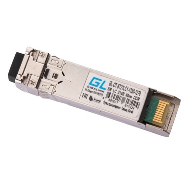 Модуль GIGALINK SFP+ 10G, WDM, одно волокно, SM, LC, Tx:1330/Rx:1270 нм, 21 дБ DDM GL-OT-ST21LC1-1330-1270