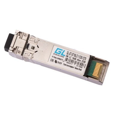 Модуль GIGALINK SFP+ 10G, WDM, одно волокно, Tx:1330/Rx:1270 нм, 16 дБ DDM GL-OT-ST16LC1-1330-1270