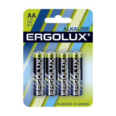 Батарейка 1.5В Ergolux Alkaline LR6 BL-4 11748