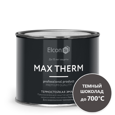 Термостойкая эмаль Elcon темный шоколад, 700 градусов, 0,4 кг 00-00004036