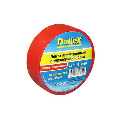 Изоляционная ПВХ лента DolleX PVC, красная, 19 мм х 9,10 м ET10-RED