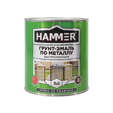 Грунт-эмаль по металлу HAMMER 3в1 б/с кр.-коричневая 2,7 кг ЭК000125867