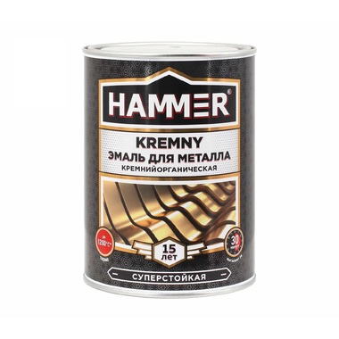 Эмаль по металлу HAMMER КО Kremny RAL 6002 зеленый 500С 0.8 кг ЭК000138087