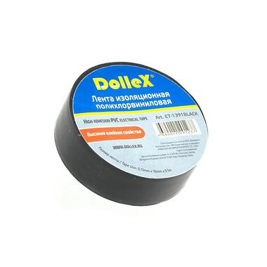 Изоляционная ПВХ лента DolleX PVC, черная, 19 мм х 9,10 м ET10-BLACK