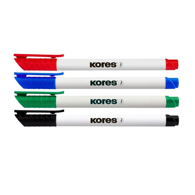 Набор маркеров для белых досок Kores 2 мм, 4 цвета 1336221