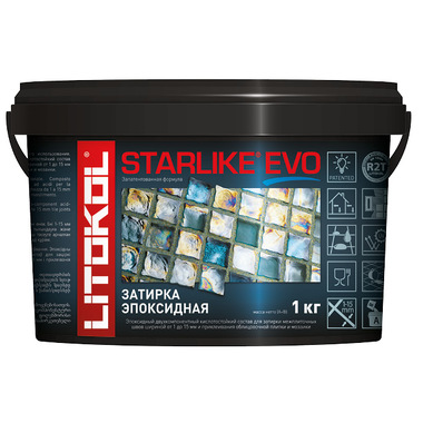 Эпоксидный состав для укладки и затирки мозаики LITOKOL STARLIKE EVO S.400 VERDE SALVIA 485370002