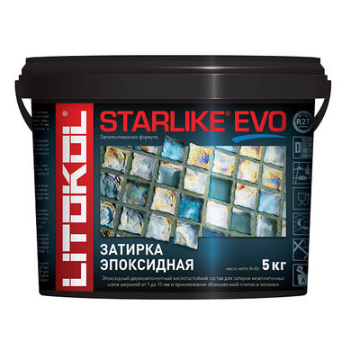 Эпоксидный состав для укладки и затирки мозаики LITOKOL STARLIKE EVO S.145 NERO CARBONIO 485200004