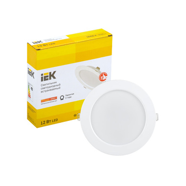 Светильник IEK ДВО 1613 LED, белый, круг, 12Вт, 3000К, IP20 LDVO0-1613-12-3000-K01