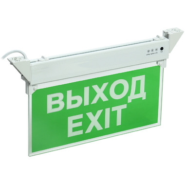 Аварийно-эвакуационный светодиодный светильник IEK ССА 2101 3ч, 3W, ВЫХОД-EXIT, IP20 LSSA0-2101-3-20-K03