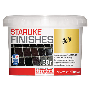 Декоративная добавка LITOKOL GOLD золотого цвета для Starlike 0,03 кг 478080002