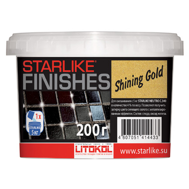 Декоративная добавка LITOKOL SHINING GOLD ярко-золотая для Starlike 0,2 кг 478230003