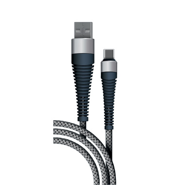 Дата-кабель BoraSCO Fishbone USB - Type-C, 3А, 1м, spaсe grey 38504