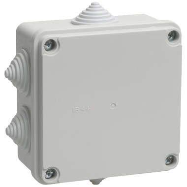 Коробка распаячная IEK 100x100x50, IP55, КМ41234, 6 гермовводов, ИЭК UKO11-100-100-050-K41-55