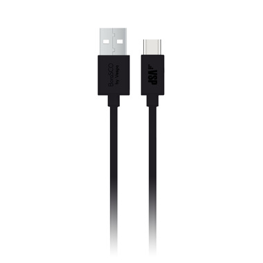 Дата-кабель BoraSCO USB - Type-C, 1м, черный 37340