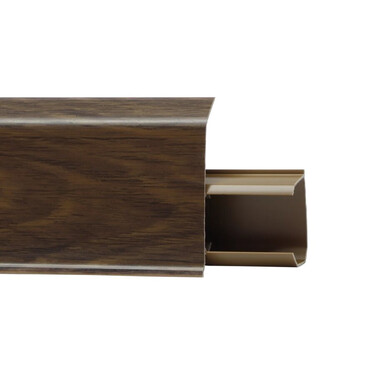 Плинтус со съемной панелью, Бук Темный, 55 мм, 2,2 м QUADRO 581 Winart 05.20.581.001