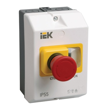 Защитная оболочка с кнопкой "Стоп" IEK IP54 DMS11D-PC55