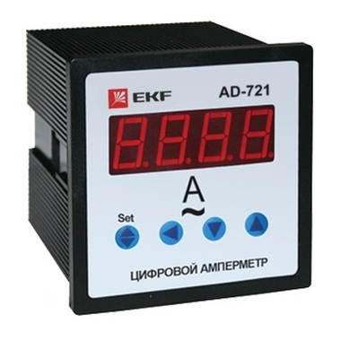 Однофазный цифровой амперметр EKF AD-721 на панель PROxima ad-721