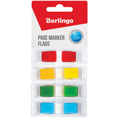 Флажки-закладки Berlingo 45/12 мм 35 листов 4 неоновых цвета в индивидуальных диспенсерах европодвес LSz_45124