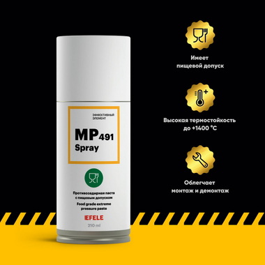 Противозадирная паста с пищевым допуском EFELE MP-491 Spray, 210 мл 0093826