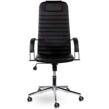 Офисное кресло BRABIX Pilot EX-610 CH premium, хром, экокожа, черное 532418
