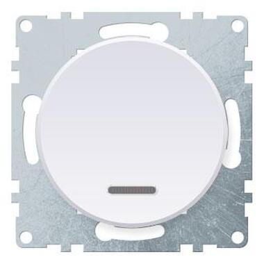Одинарный выключатель с подсветкой OneKeyElectro, цвет белый (уп.10 шт) 1E31701300