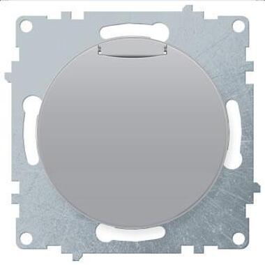 Розетка с заземлением OneKeyElectro, с крышкой, винтовые контакты, цвет серый (уп.10 шт) 1E10501302