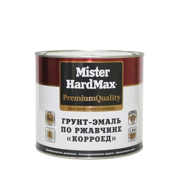 Грунт-эмаль по ржавчине HardMax Корроед RAL 1018 желтый, банка 1.9 кг, 1 шт. 4690417071074