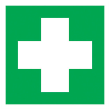 Знак Аптечка первой медицинской помощи Стандарт Знак ЕС01 150x150 мм, пленка ПП 00-00023555