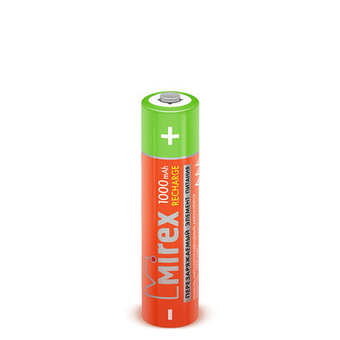 Аккумулятор Mirex, Ni-MH HR03 / AAA 1000mAh 1,2V 2 шт ecopack 23702-HR03-10-E2