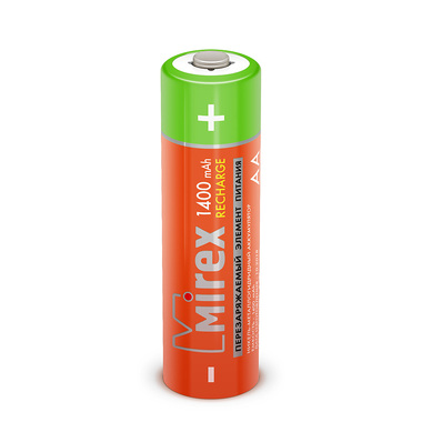 Аккумулятор Mirex, Ni-MH HR6 / AA 1400mAh 1,2V 2 шт ecopack 23702-HR6-14-E2