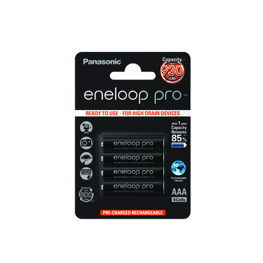 Аккумуляторы Panasonic eneloop pro BK-4HCDE/4BE 930mAh AAA R03 BL4 257