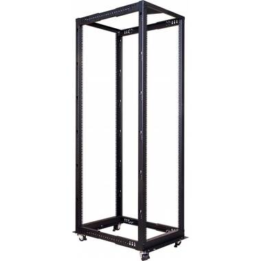 Двухрамная стойка TWT 48U с регулируемой глубиной 560-1020 мм черная RACK2-48U-ADJ