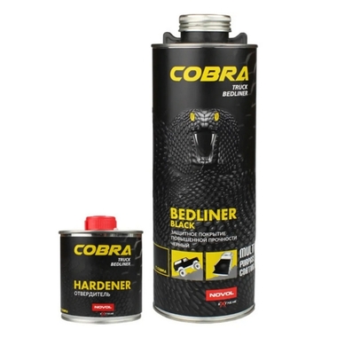 Покрытие для кузова Novol COBRA Truck Bedliner защитное черное 800 мл X6134559