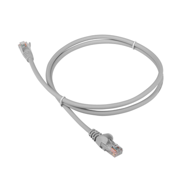 Патч-корд LANMASTER RJ45-RJ45, 4 пары, UTP, категория 5е, 20 м, серый, LSZH LAN-PC45/U5E-20-GY