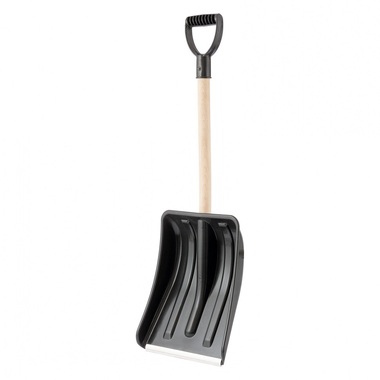 Пластиковая лопата для уборки снега с деревянным черенком SPARTA 61639