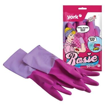 Перчатки YORK Перчатки резиновые ароматизированные Роза YORK (S) 092390