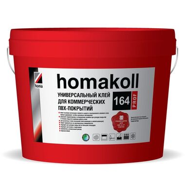 Клей Homakoll 164 Prof, для коммер. линолеума, 300-350 г/м2, 5 кг 54675