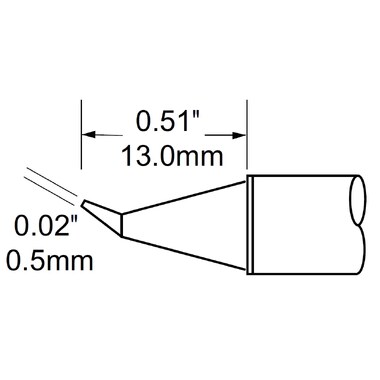 Наконечник (0.5х13 мм; конус изогнутый) для PS900 METCAL SFV-CNB05