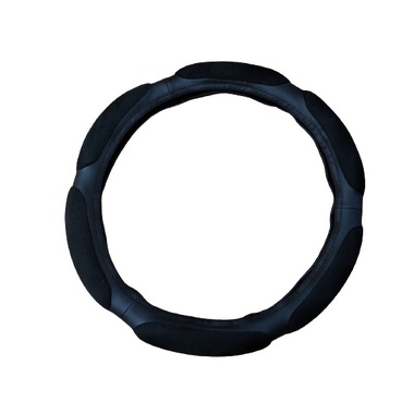 Оплетка AVTOLIDER1 на рулевое колесо М (37-39см) 6 подушек спонж, черный, экокожа OPL0100