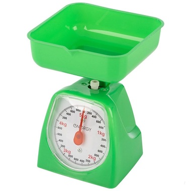 Механические кухонные весы ENERGY EN-406MK зелёные 0-5 кг квадратные 102044