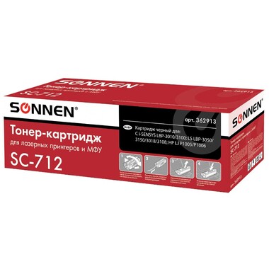 Лазерный картридж SONNEN SC-712 для CANON LBP-3010/3100, 362913